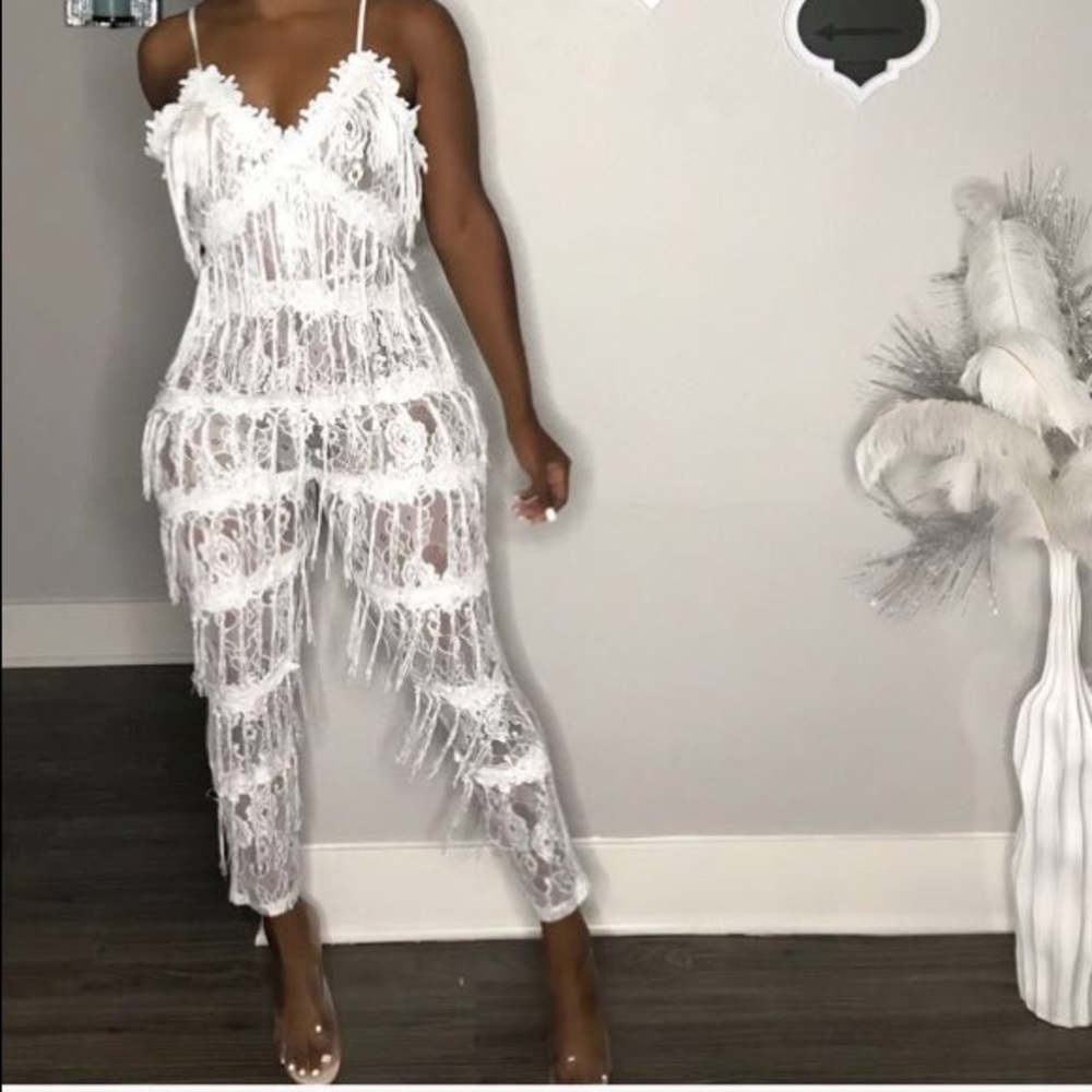 White Lace Jumpsuit